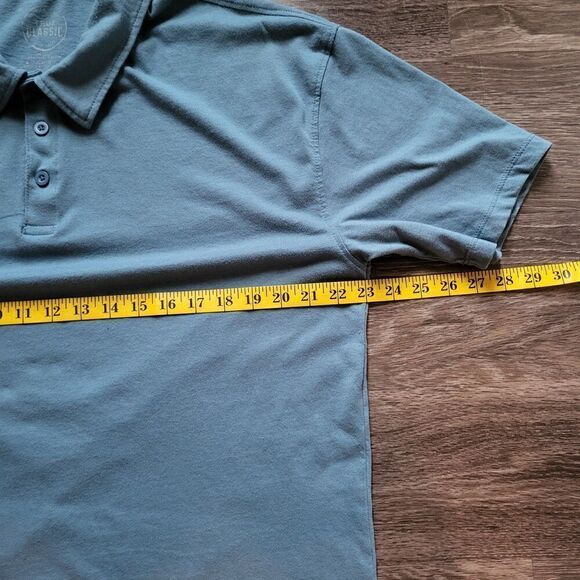 True Classic Men's Short Sleeved Buttoned Polo, Light Blue, Size XX Large XXL - Picture 4 of 5